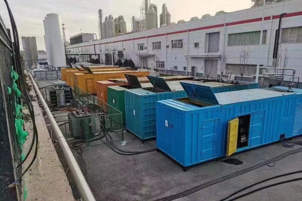 亭湖发电机租赁施工现场